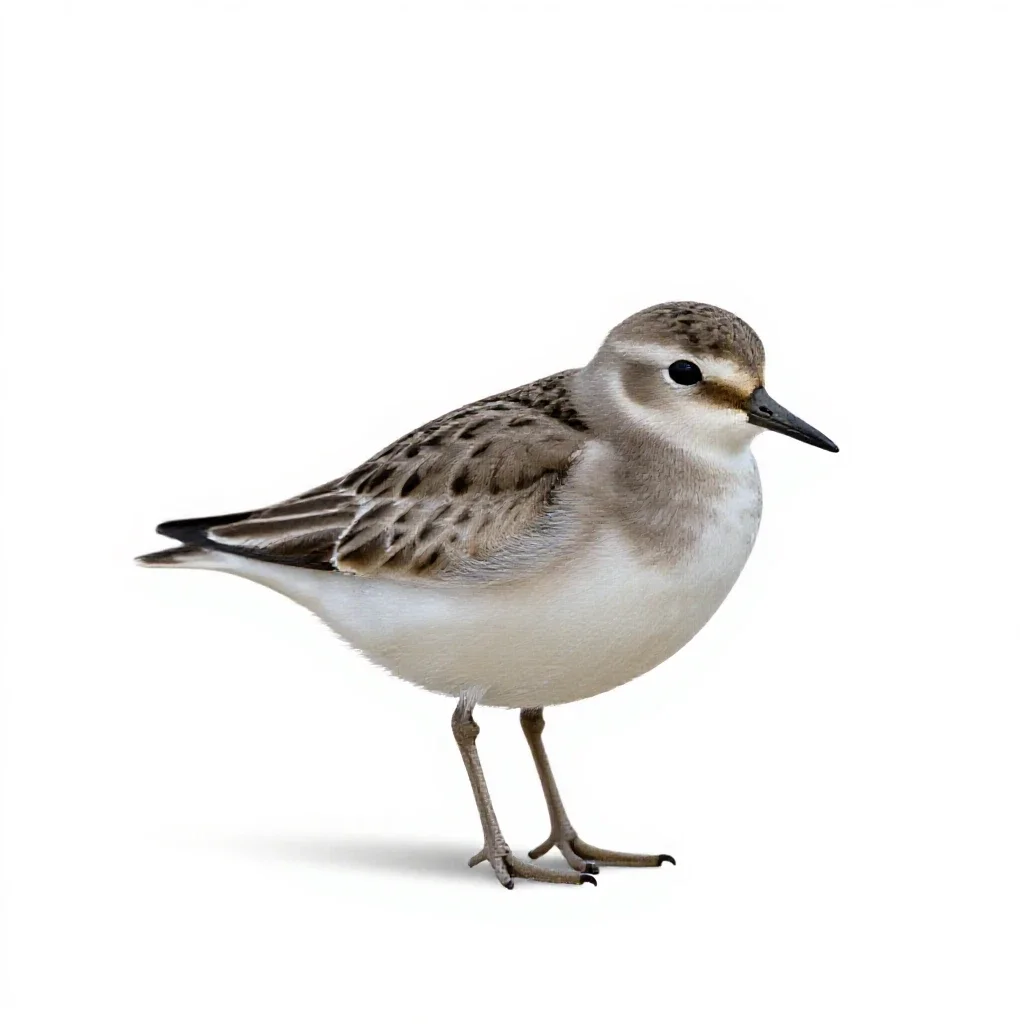 Piping plover isolated on a white background