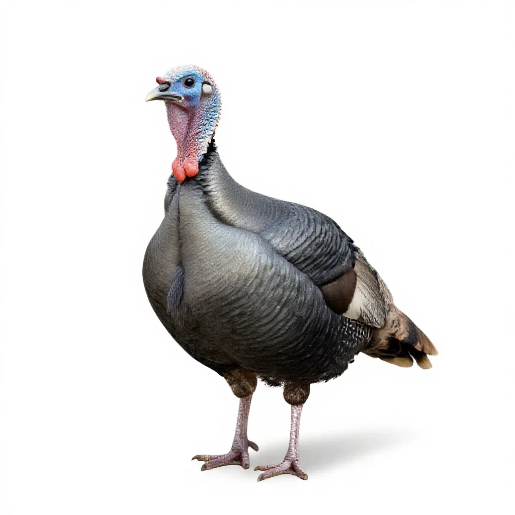 Plain turkey isolated on a white background
