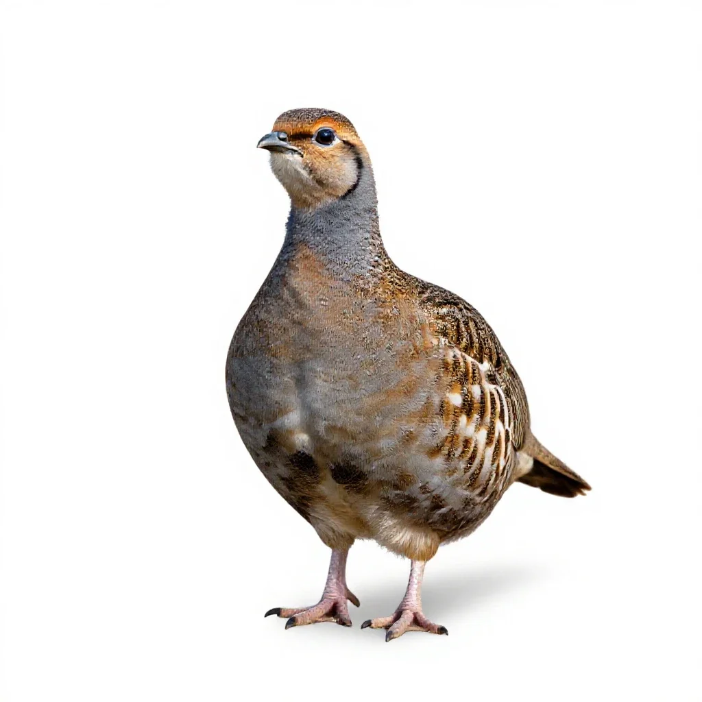 Prairie chicken isolated on a white background