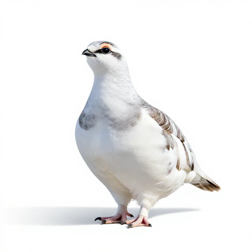 Ptarmigan isolated on a white background