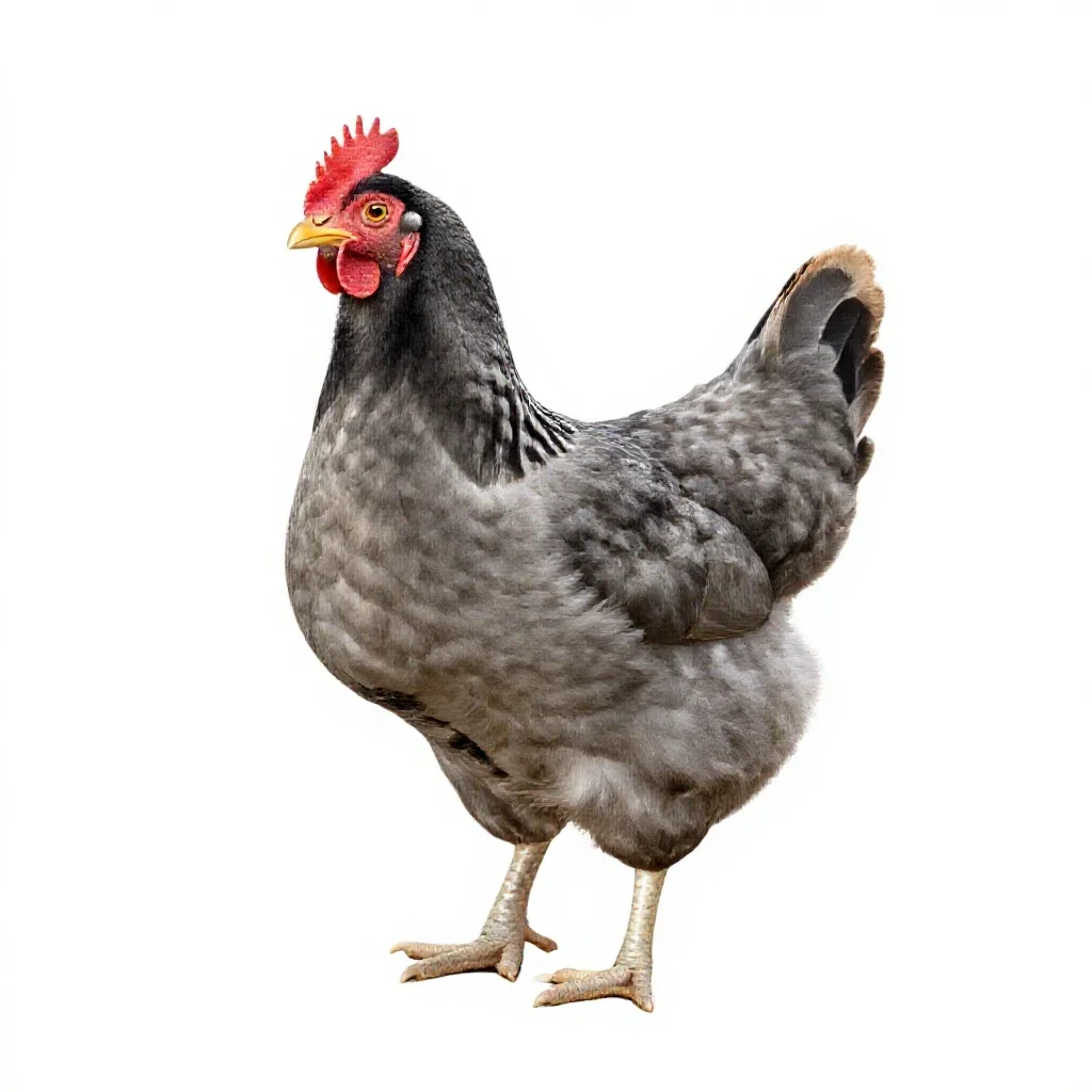 Pullet isolated on a white background