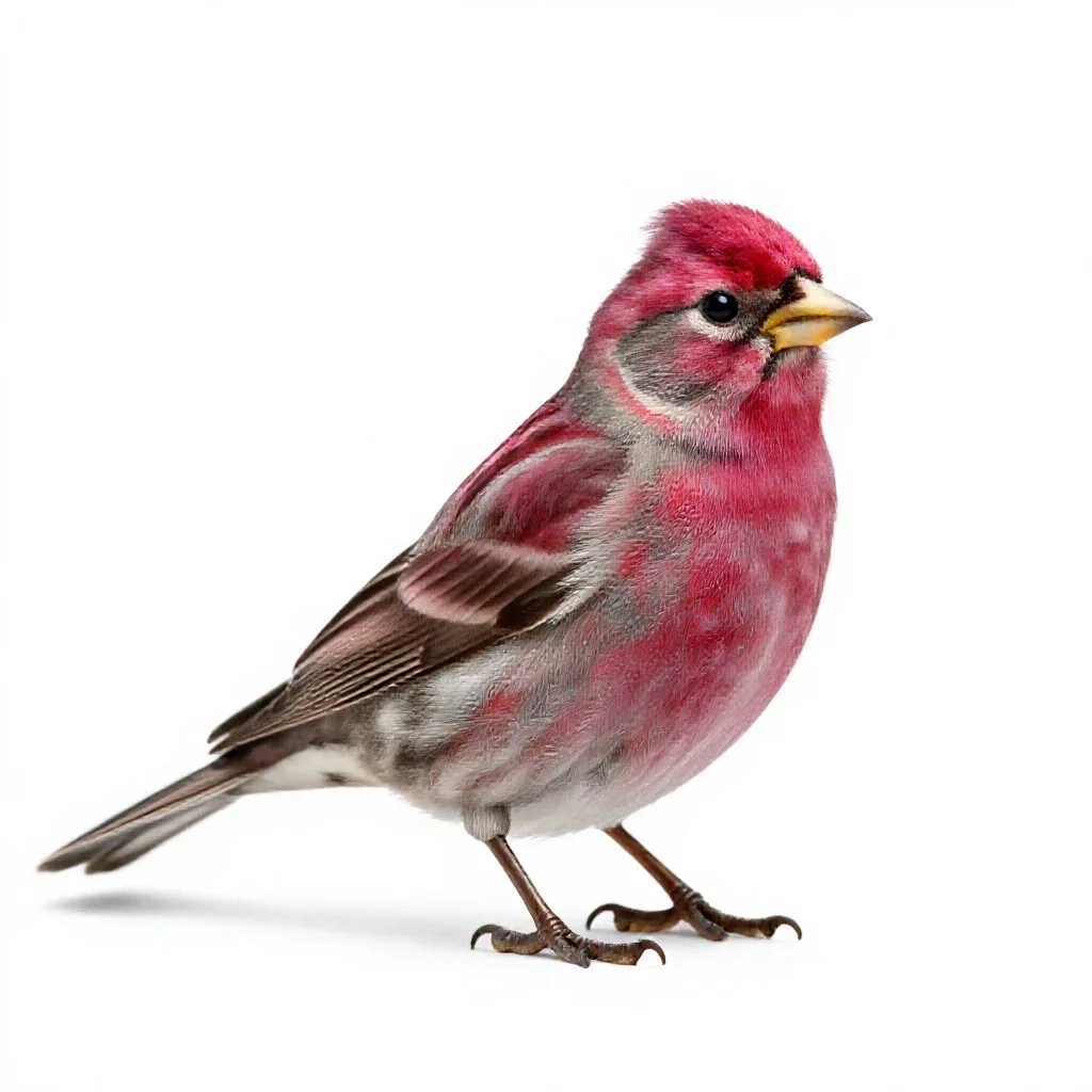 Purple finch isolated on a white background