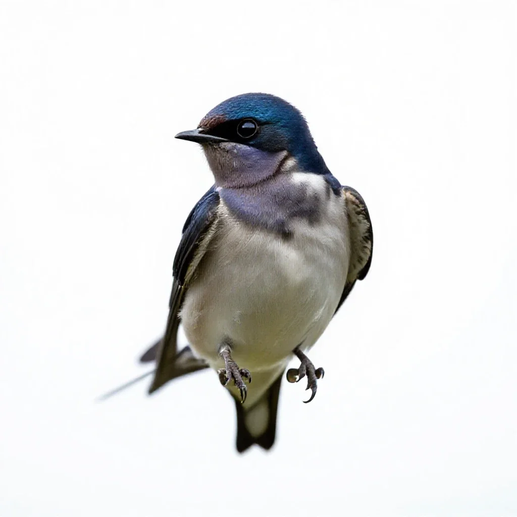 Purple martin isolated on a white background