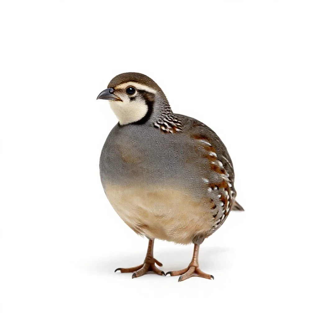 Quail isolated on a white background