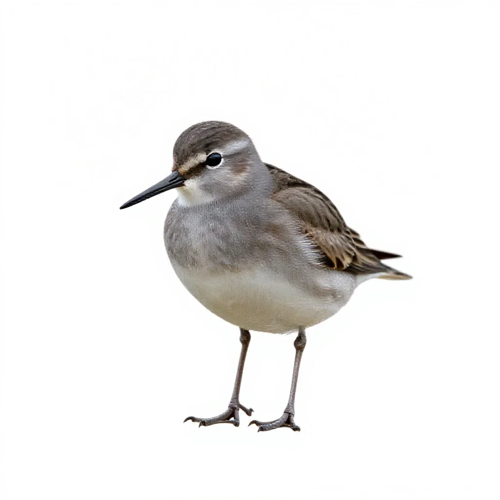 Red-backed sandpiper isolated on a white background