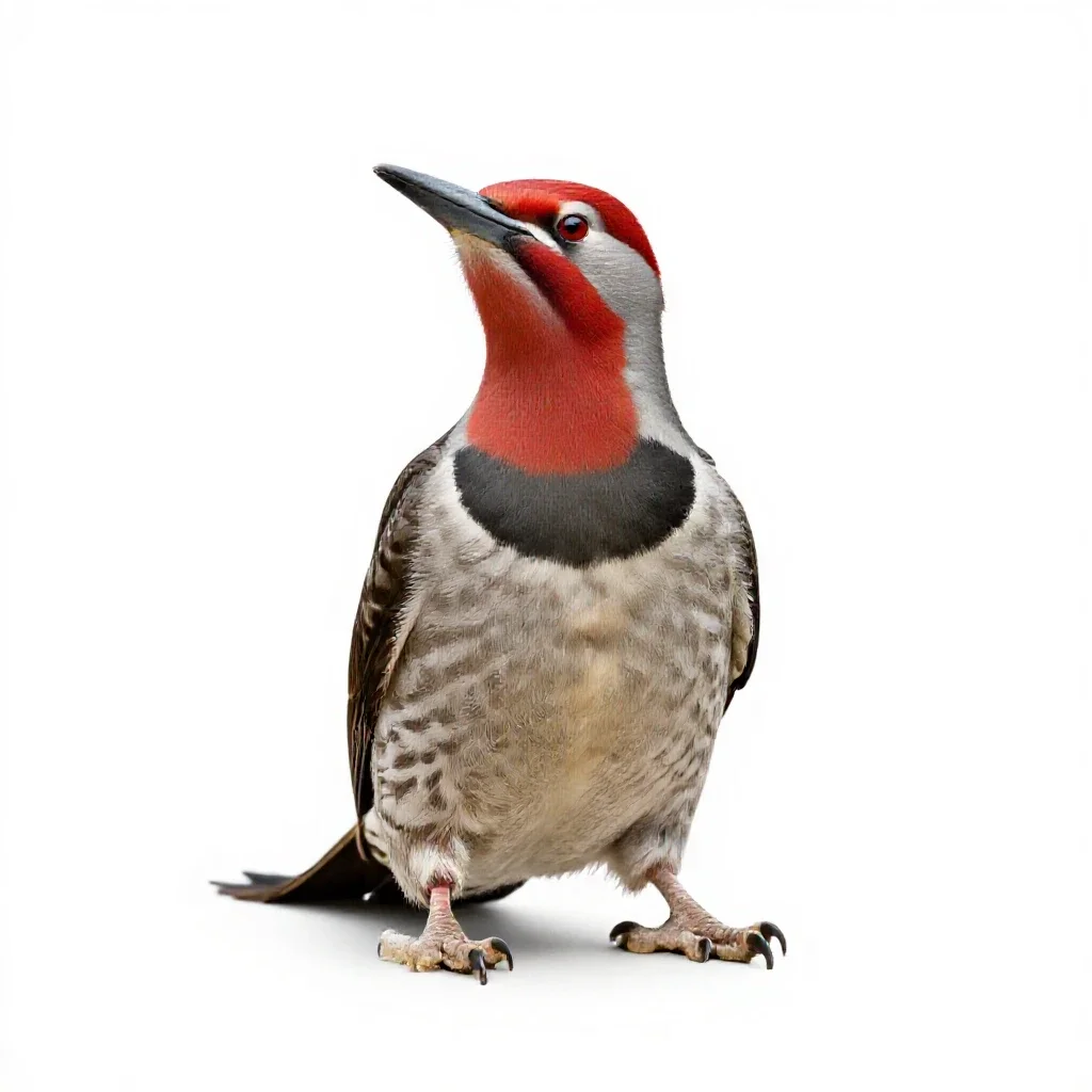 Red-breasted sapsucker isolated on a white background