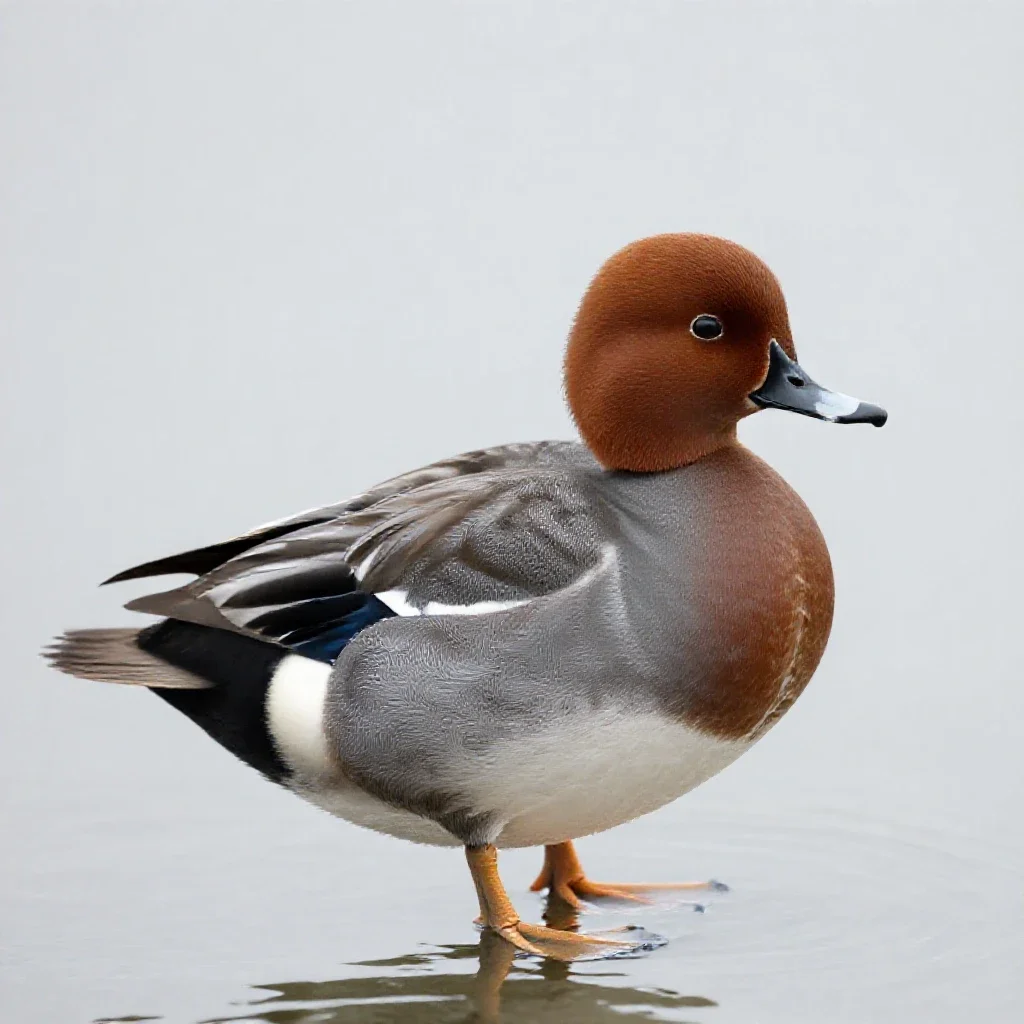 Redhead isolated on a white background