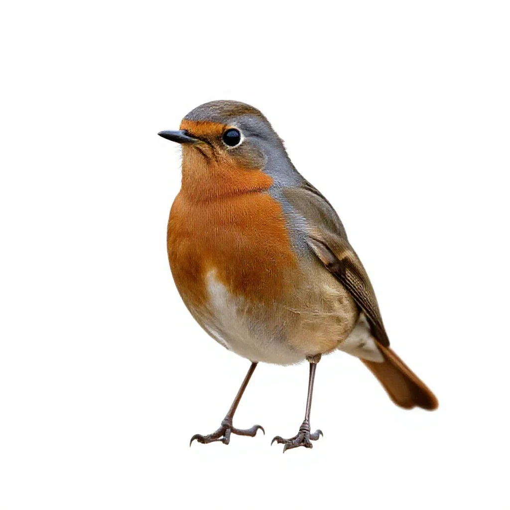 Redstart isolated on a white background