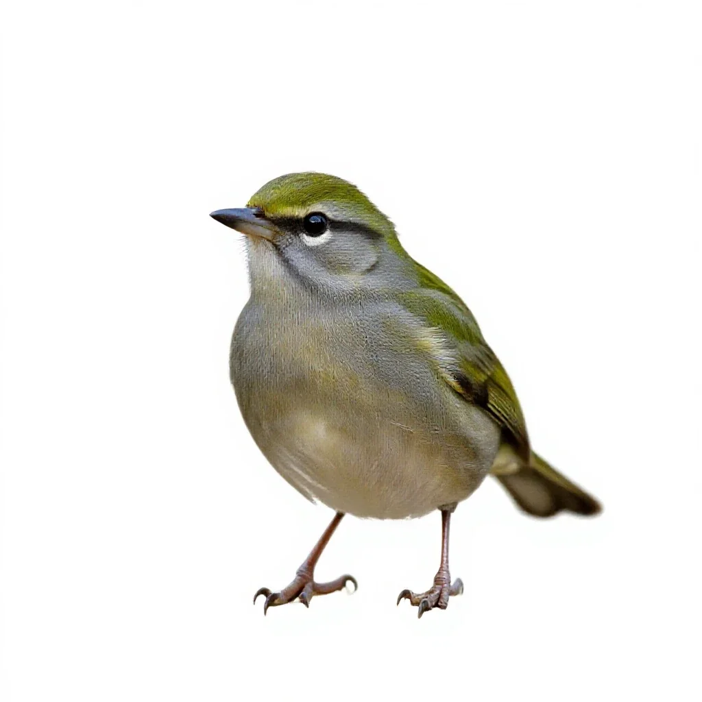 Rifleman bird isolated on a white background