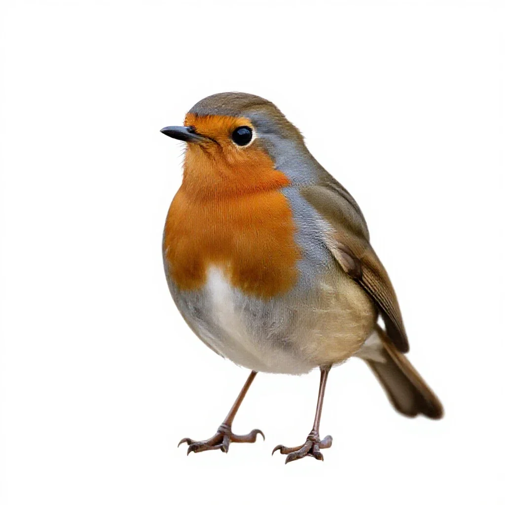 Robin isolated on a white background