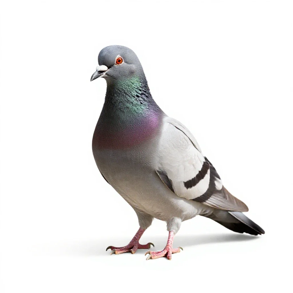 Rock dove isolated on a white background