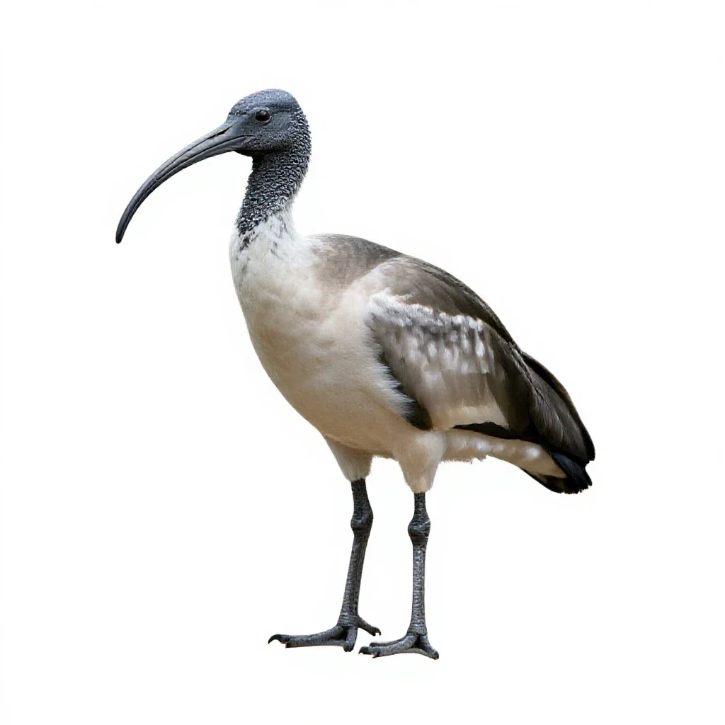 Sacred ibis isolated on a white background