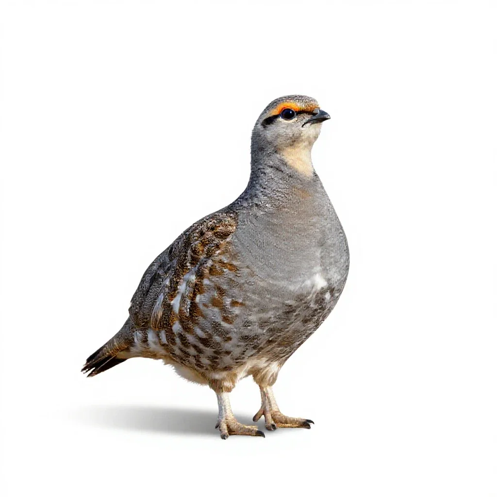 Sage grouse isolated on a white background