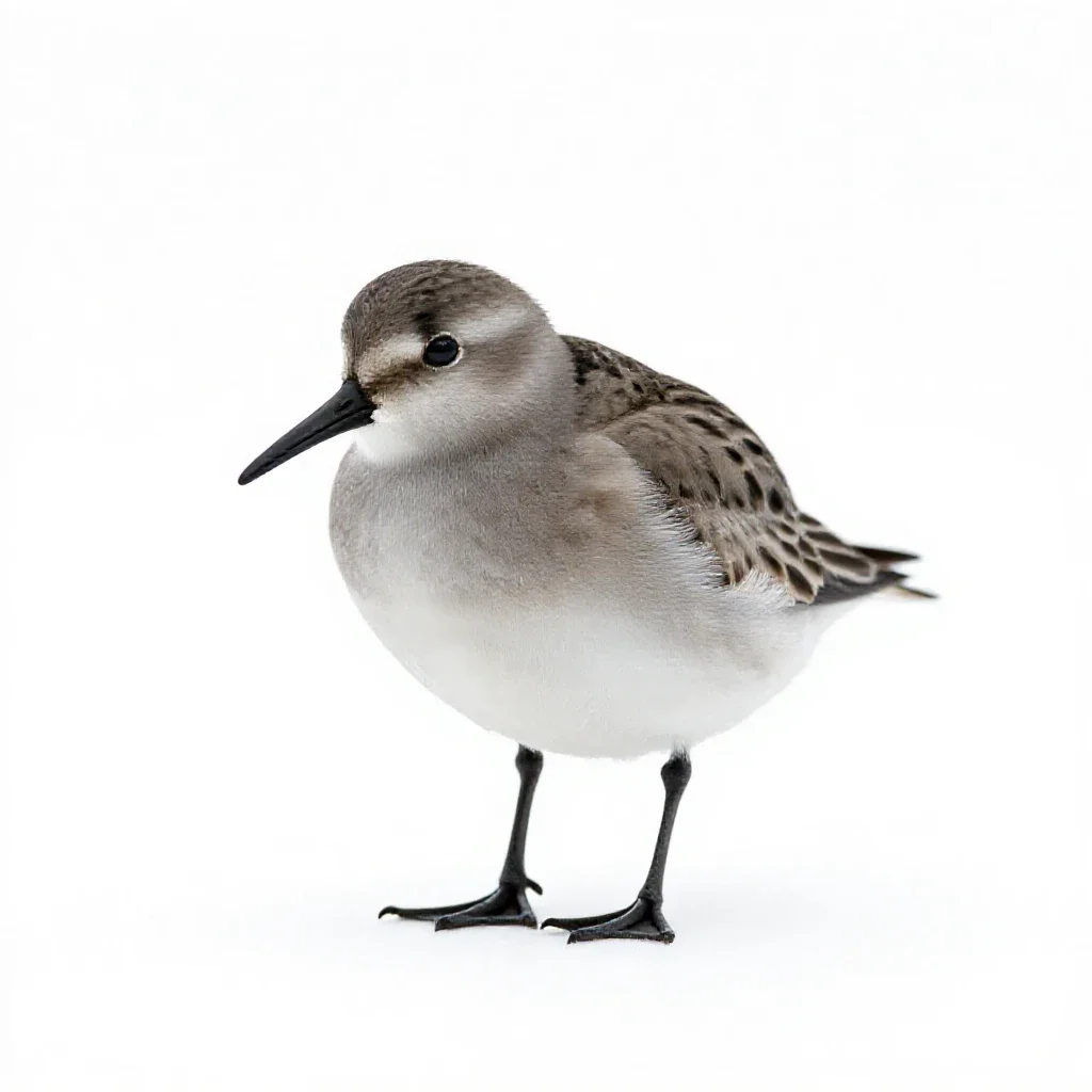 Sanderling isolated on a white background