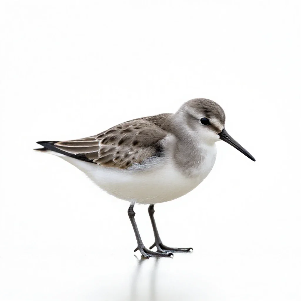 Sandpiper isolated on a white background