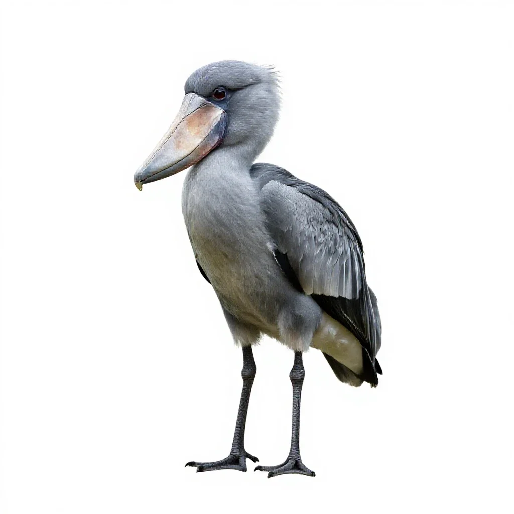Shoebill isolated on a white background