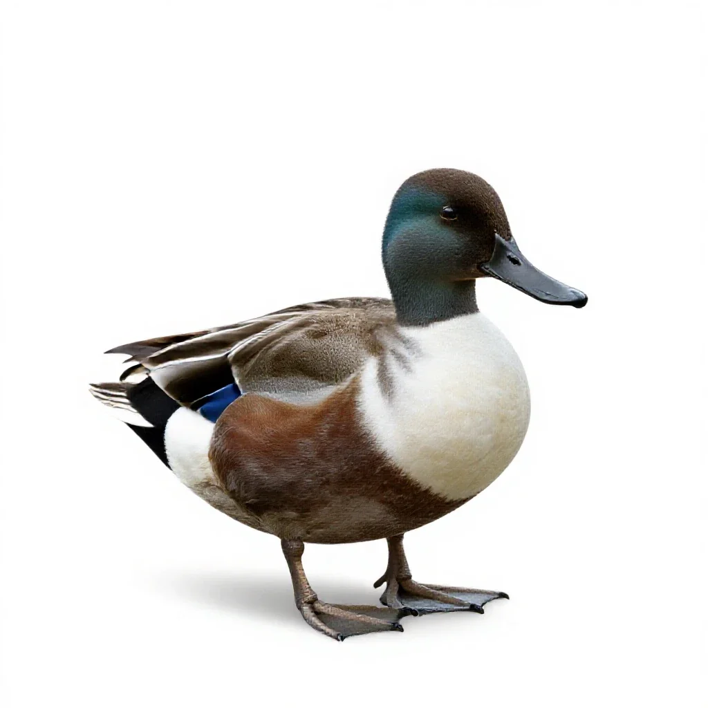 Shoveler isolated on a white background
