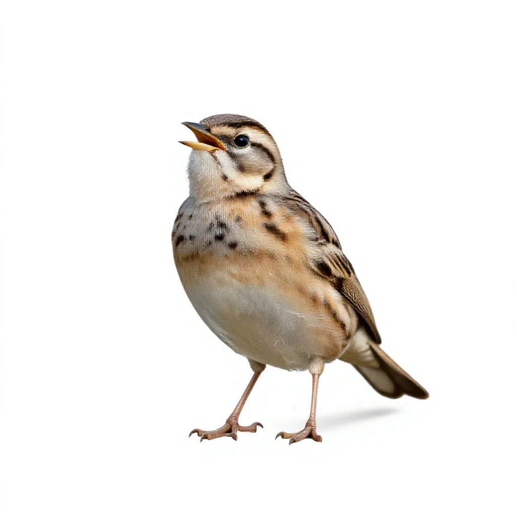 Skylark isolated on a white background