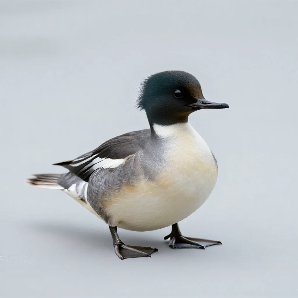 Smew isolated on a white background