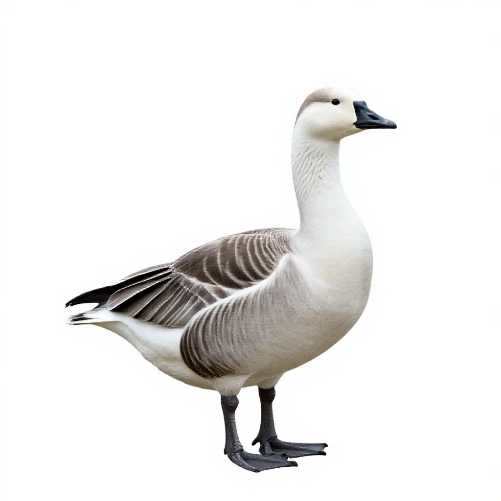 Snow goose isolated on a white background
