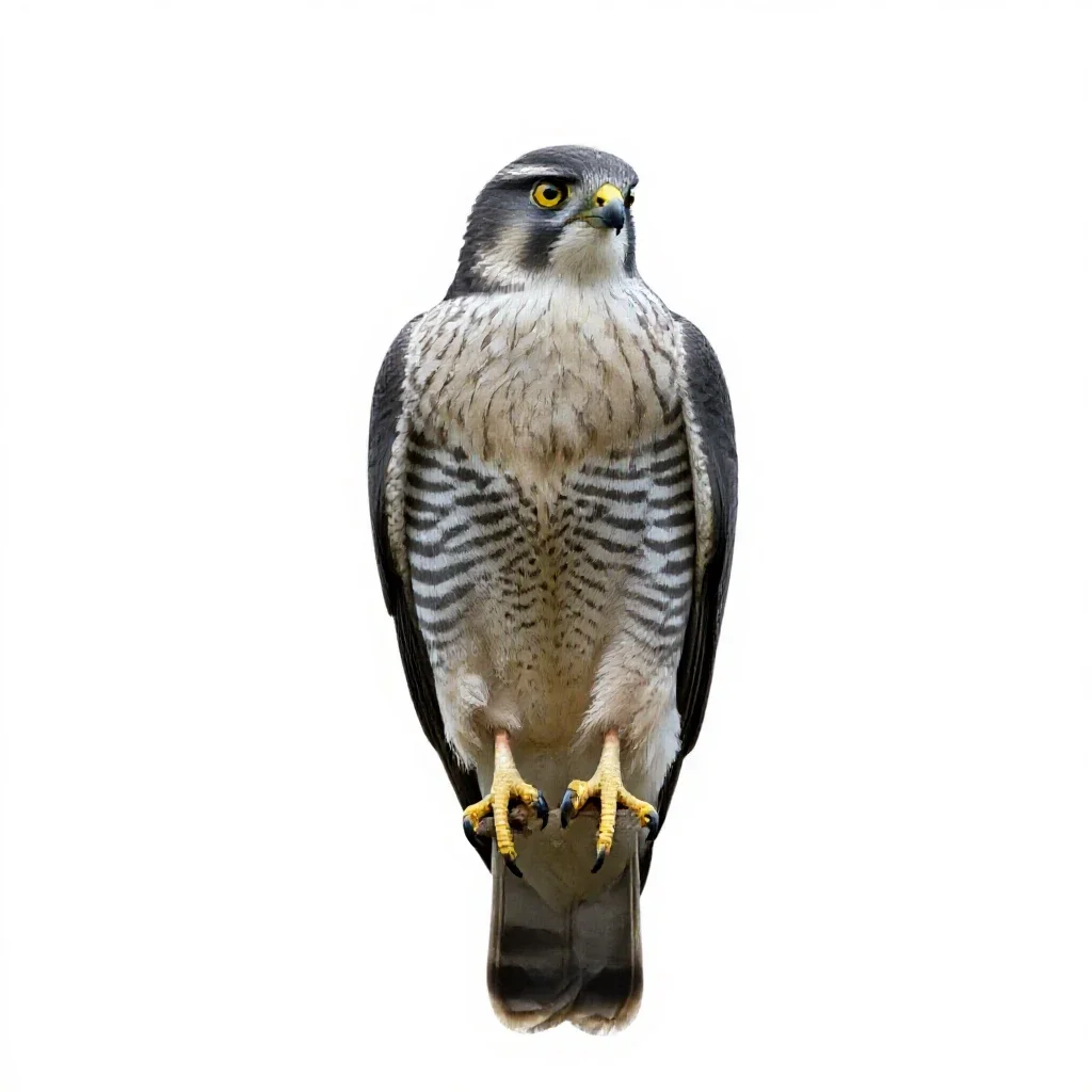 Sparrow hawk isolated on a white background