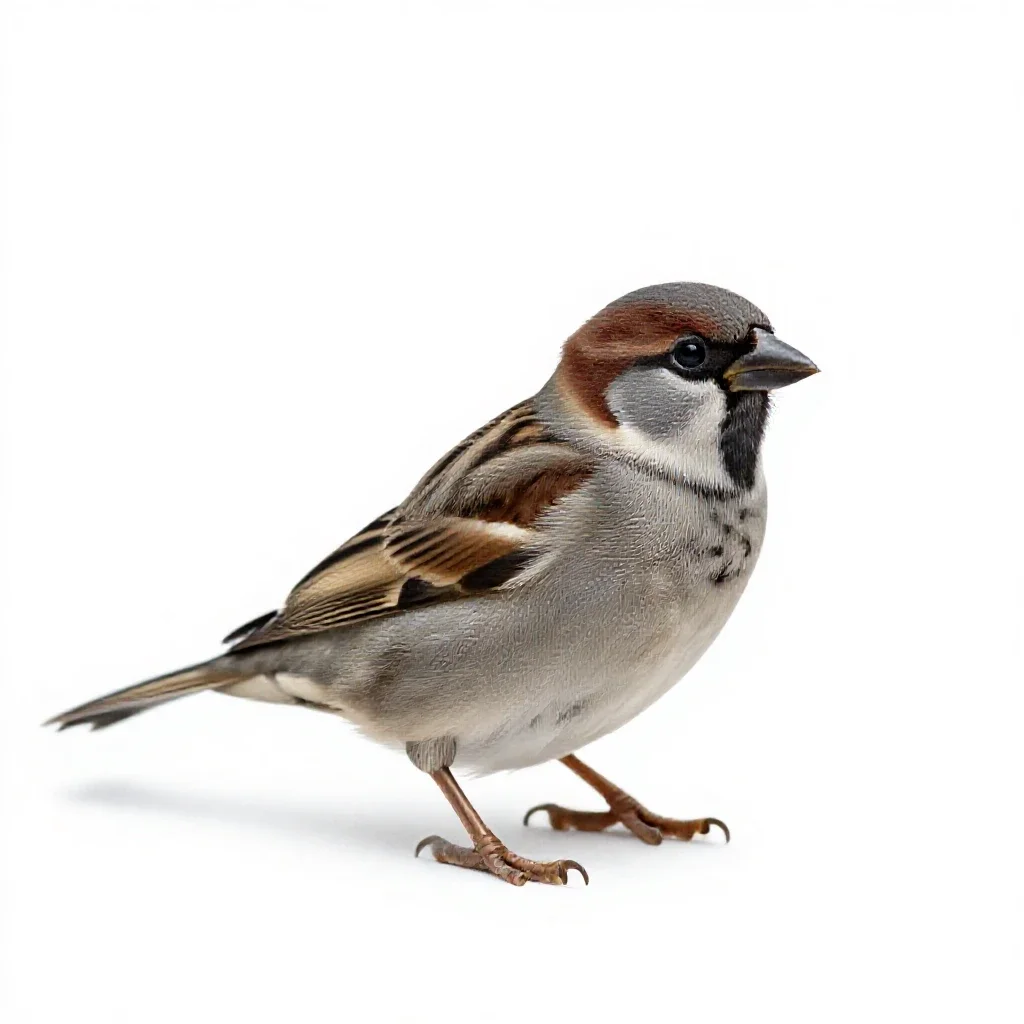 Sparrow isolated on a white background