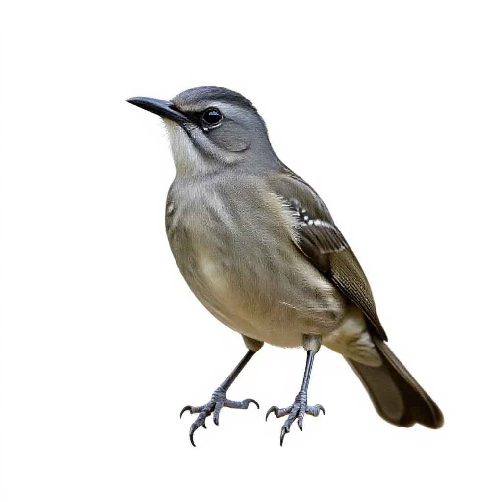 Spotted antbird isolated on a white background