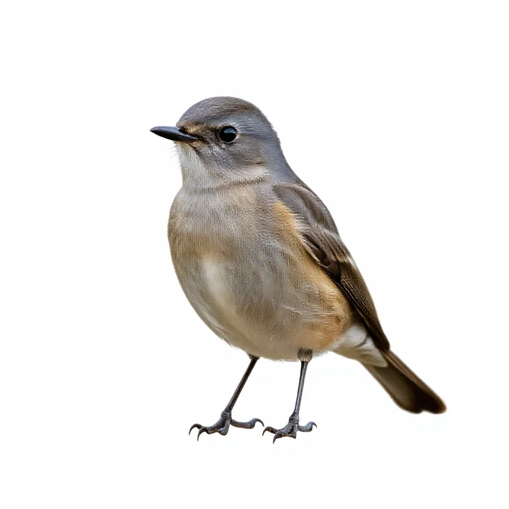 Spotted flycatcher isolated on a white background