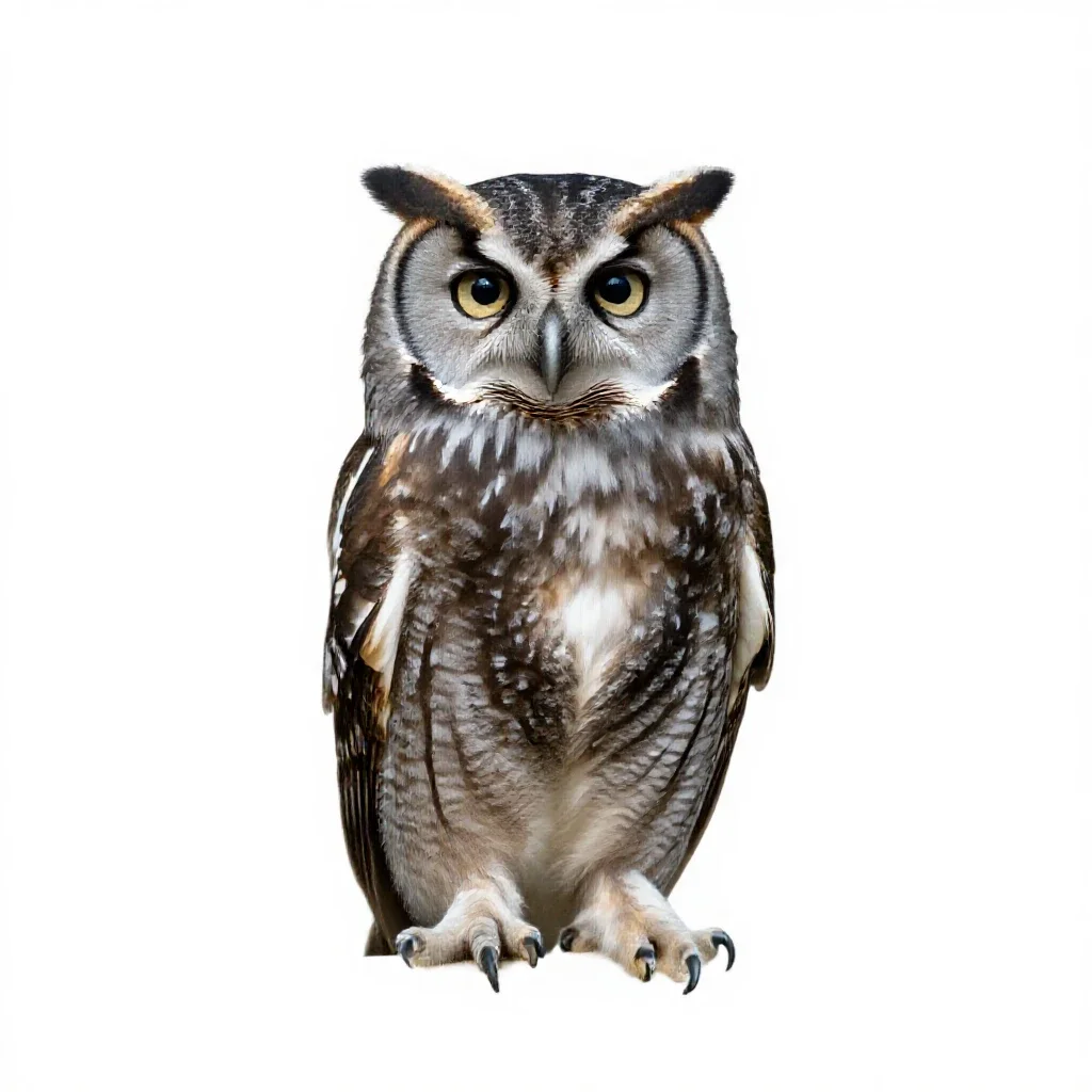 Spotted owl isolated on a white background