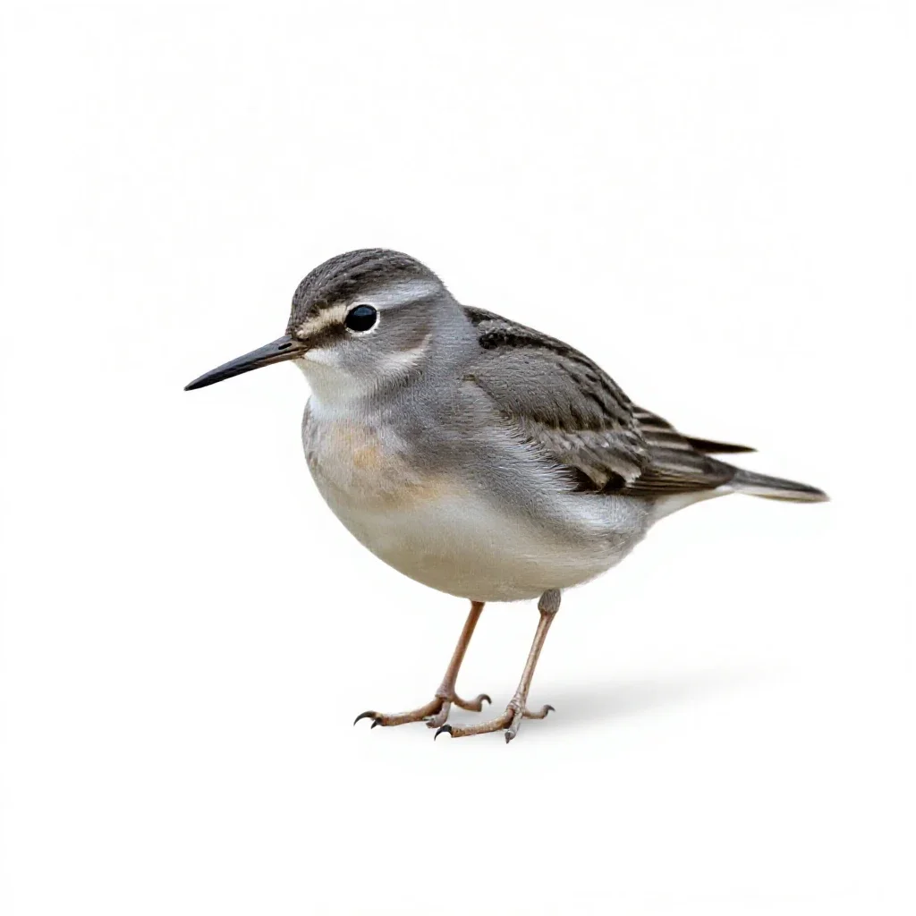 Spotted sandpiper isolated on a white background