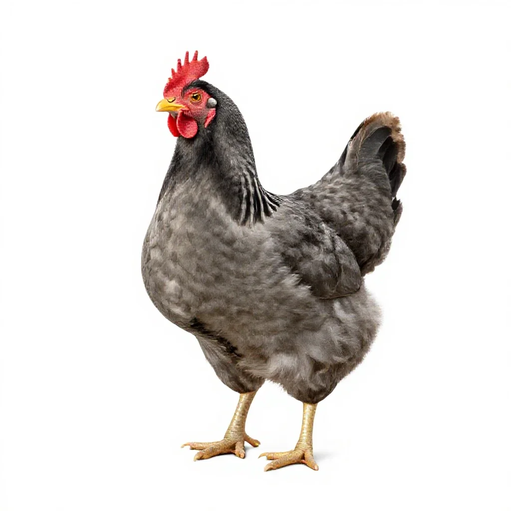 Spring chicken isolated on a white background