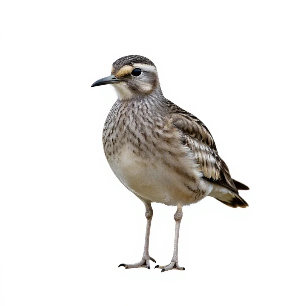 Stone curlew isolated on a white background