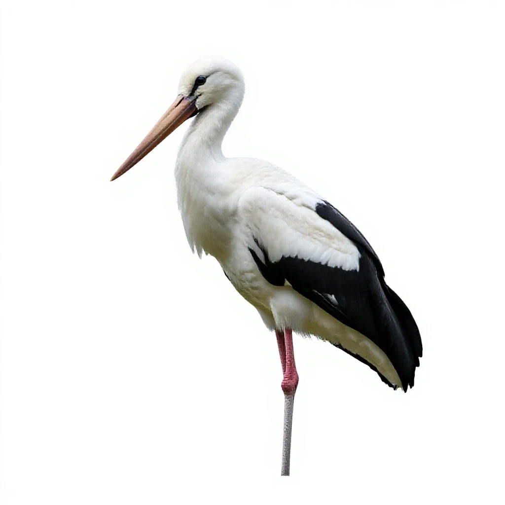 Stork isolated on a white background