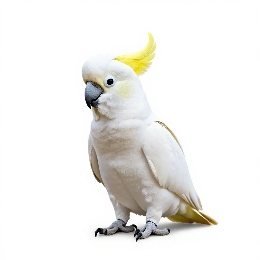 Sulphur-crested cockatoo isolated on a white background