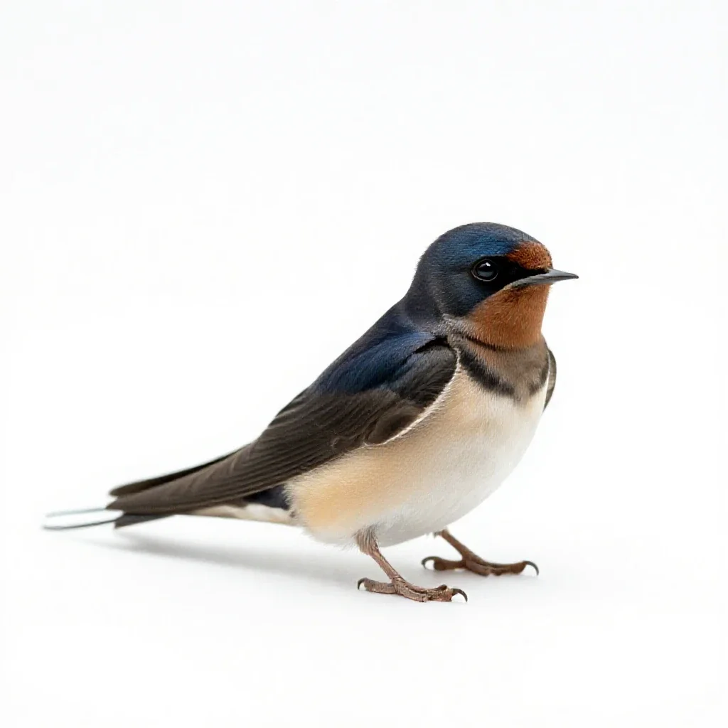Swallow isolated on a white background