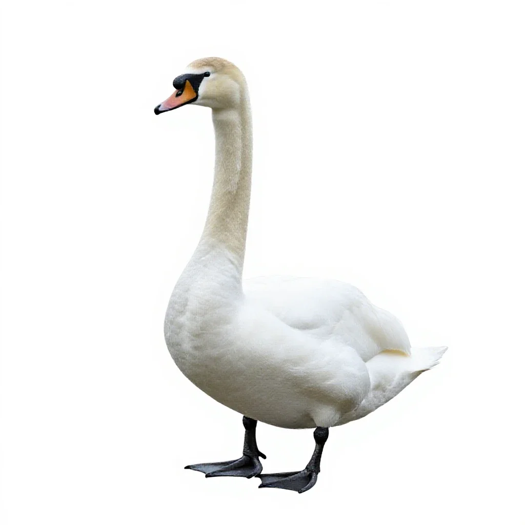 Swan isolated on a white background