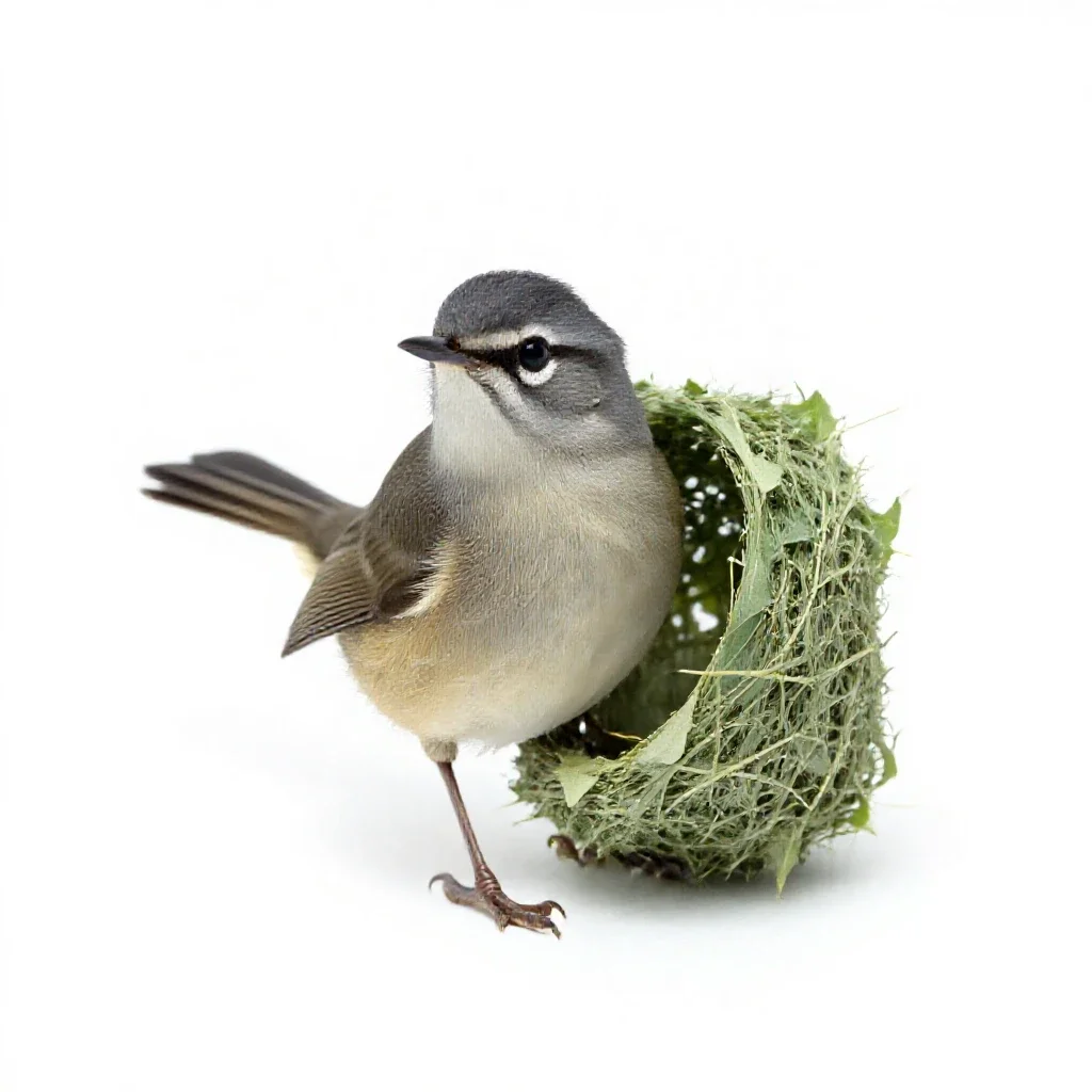 Tailorbird isolated on a white background