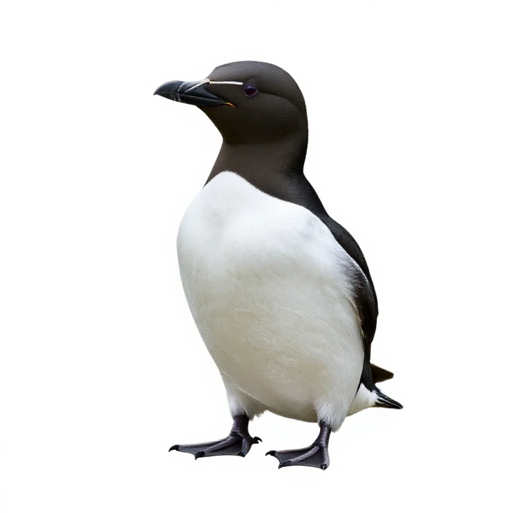 Thick-billed murre isolated on a white background