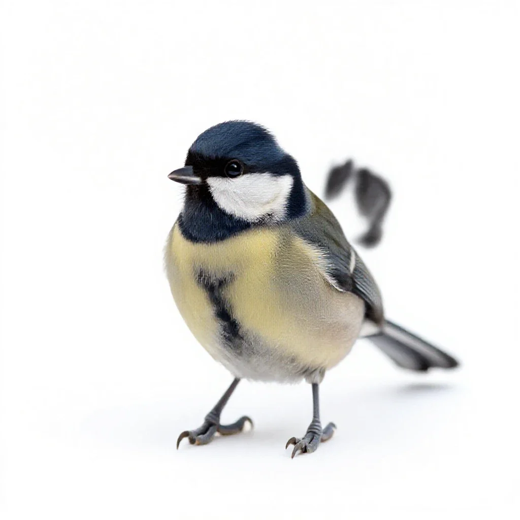 Titmouse isolated on a white background