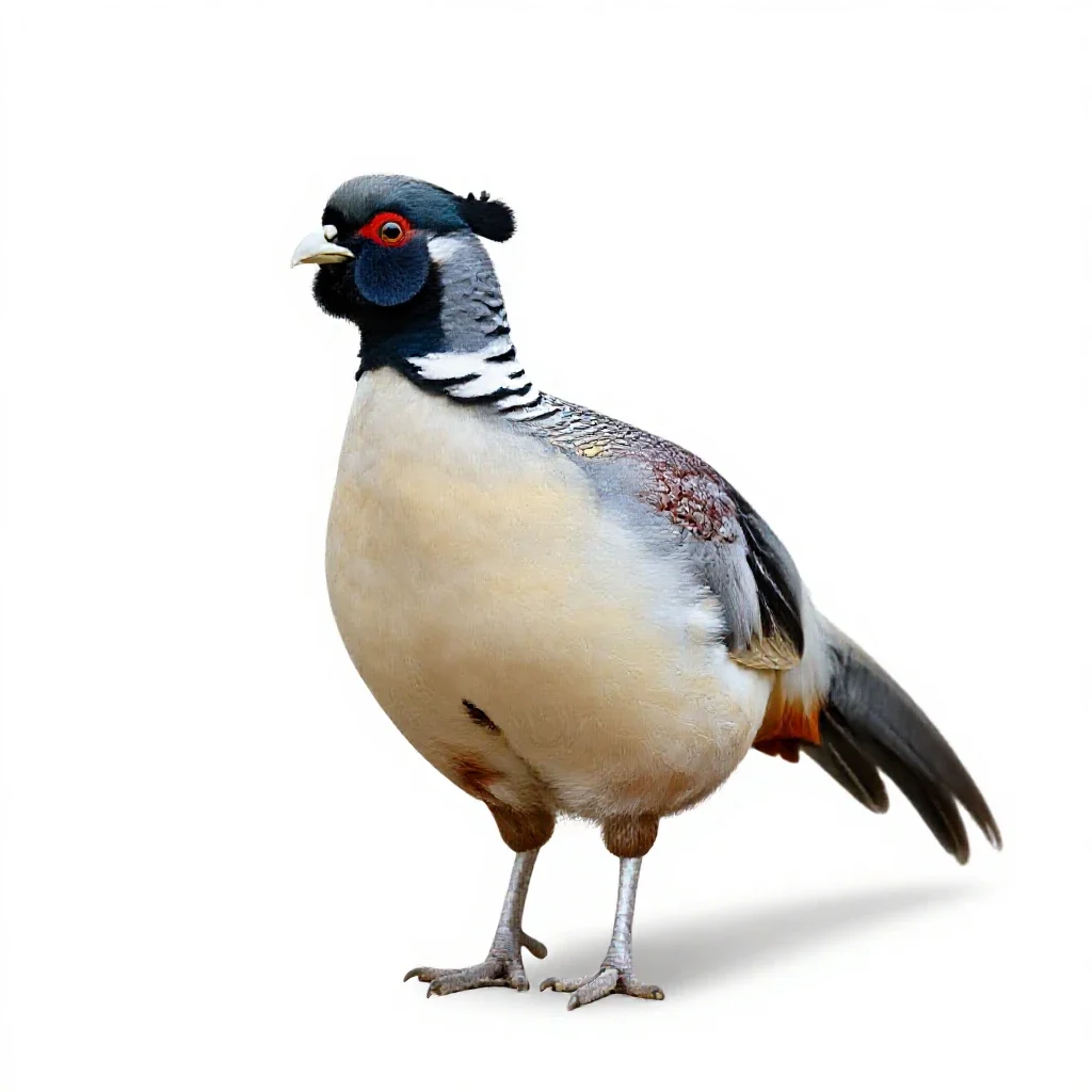 Tragopan isolated on a white background