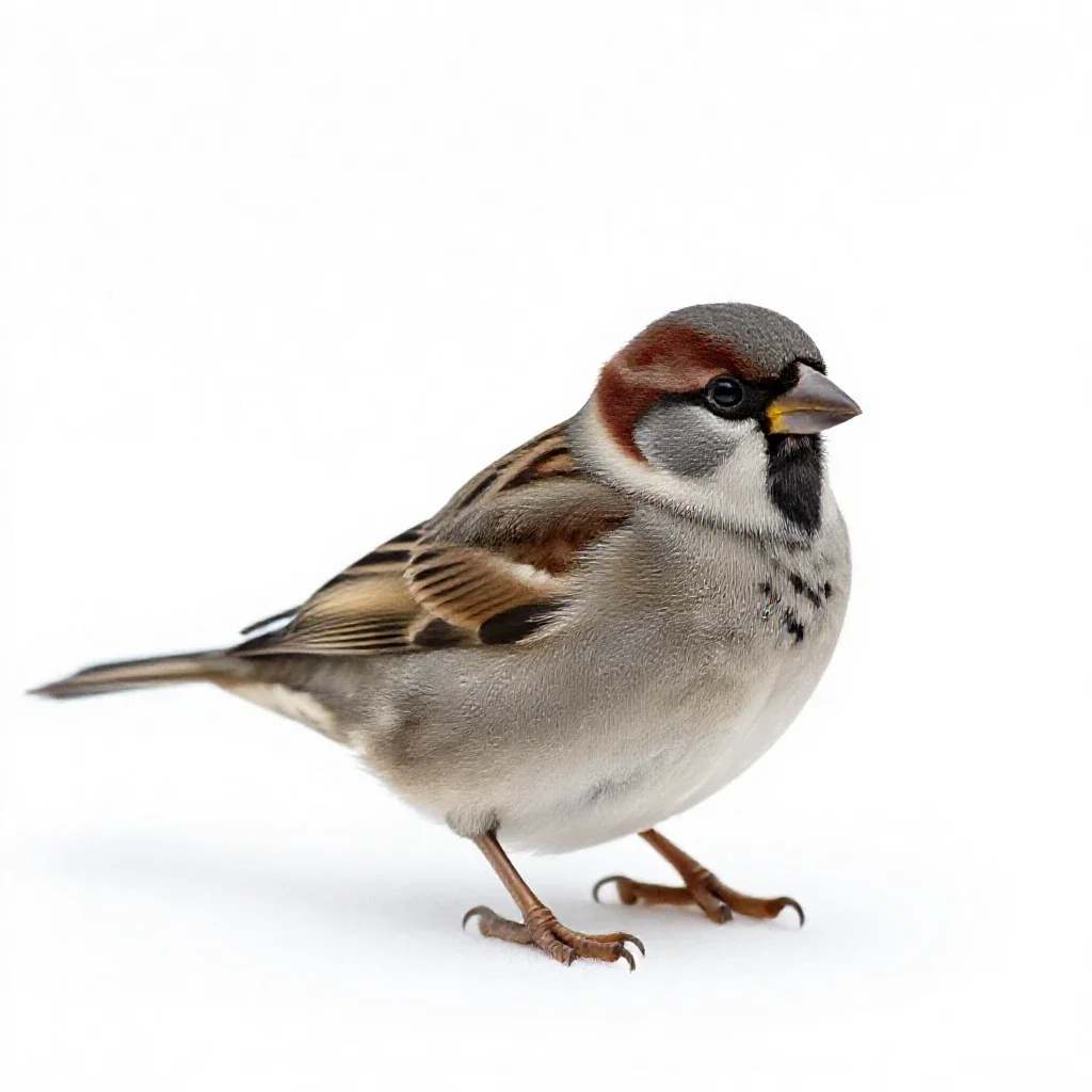 Tree sparrow isolated on a white background