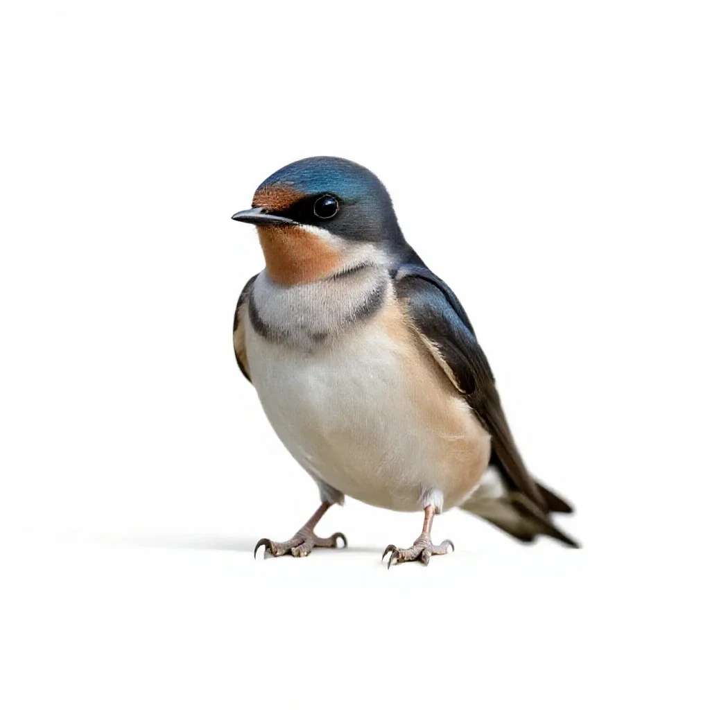 Tree swallow isolated on a white background