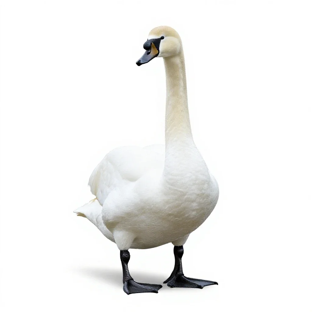 Trumpeter isolated on a white background