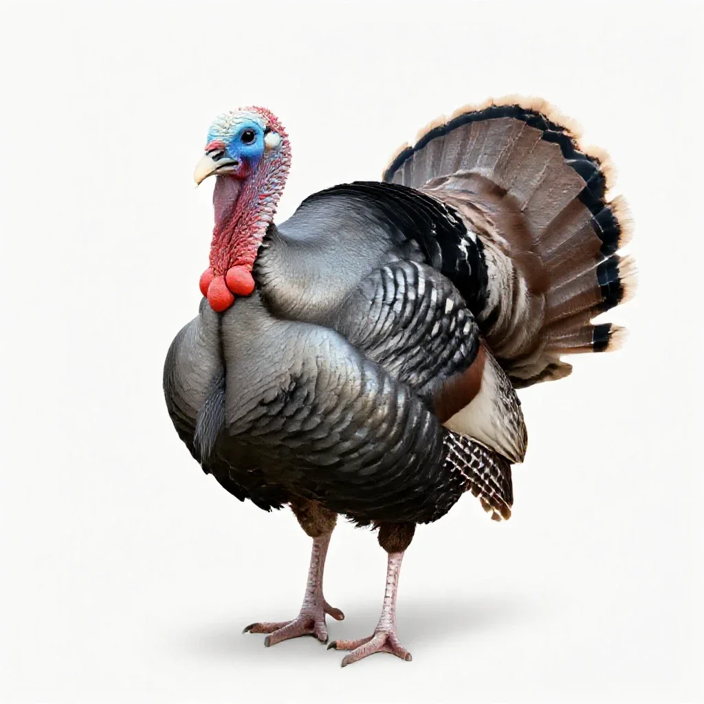 Turkey cock isolated on a white background