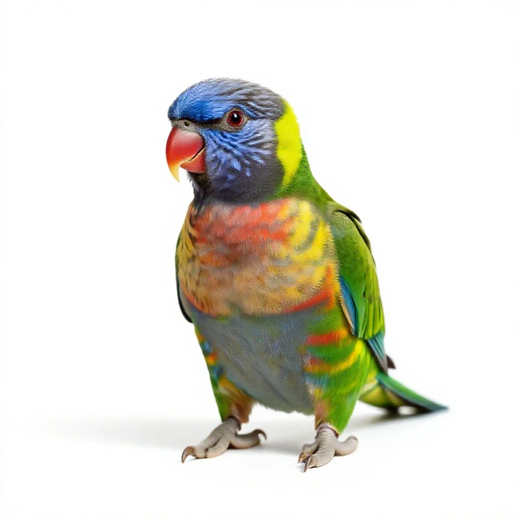 Varied Lorikeet isolated on a white background