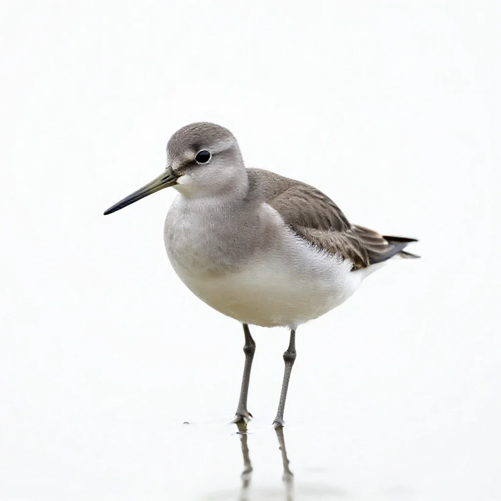 Wading bird isolated on a white background