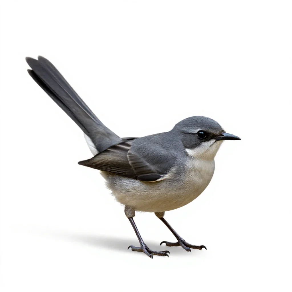 Wagtail isolated on a white background