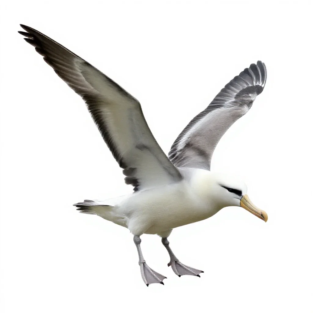 Wandering albatross isolated on a white background