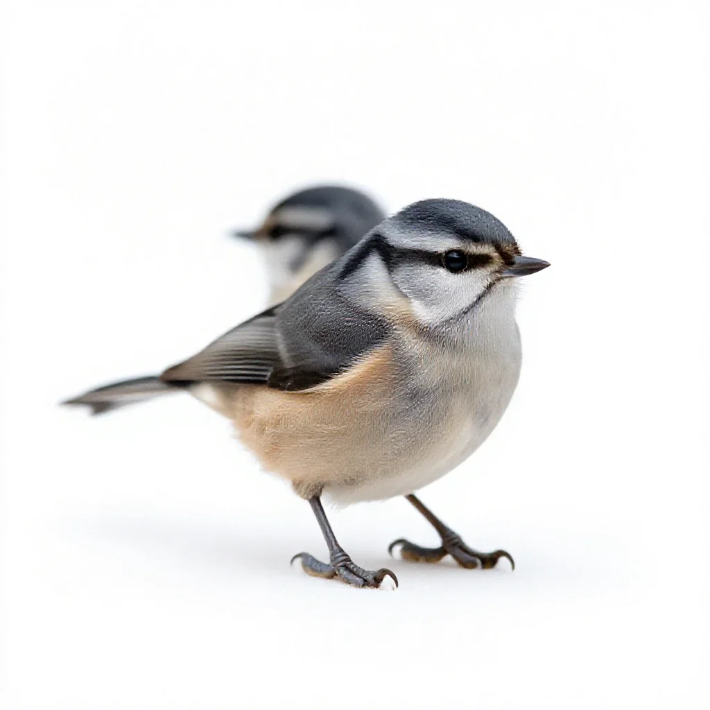 Warbler isolated on a white background