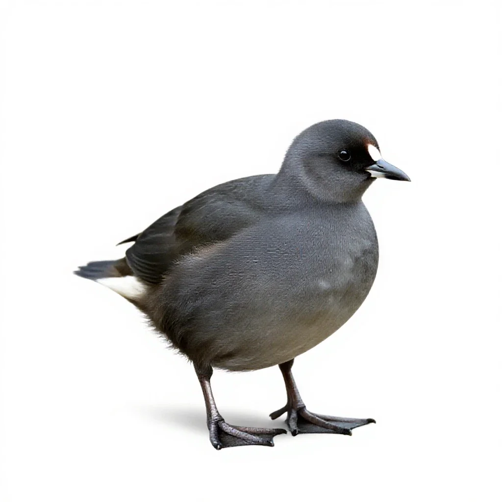 Water ouzel isolated on a white background